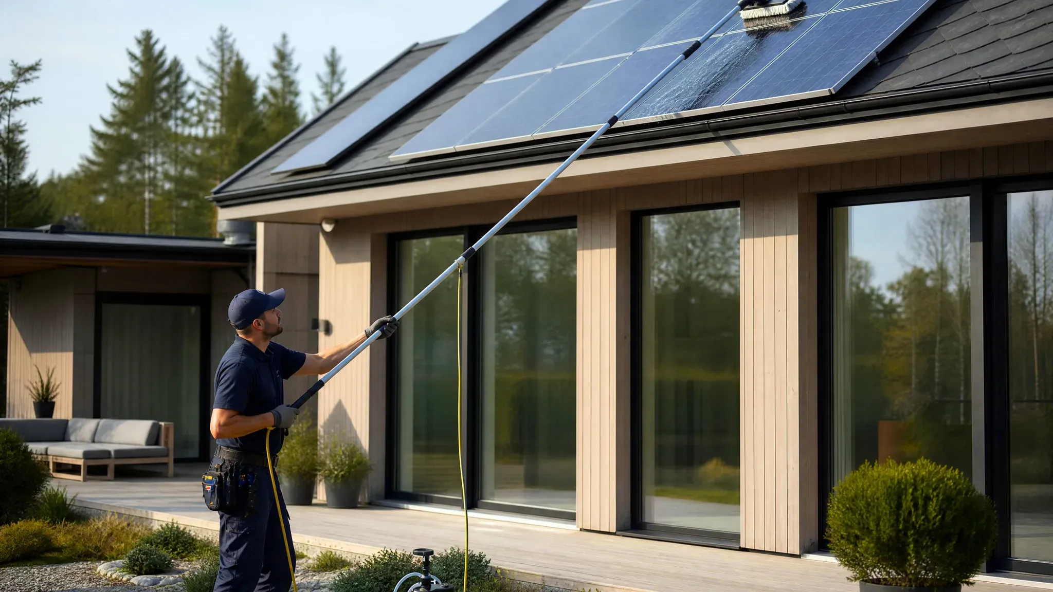Panel cleaning personnel