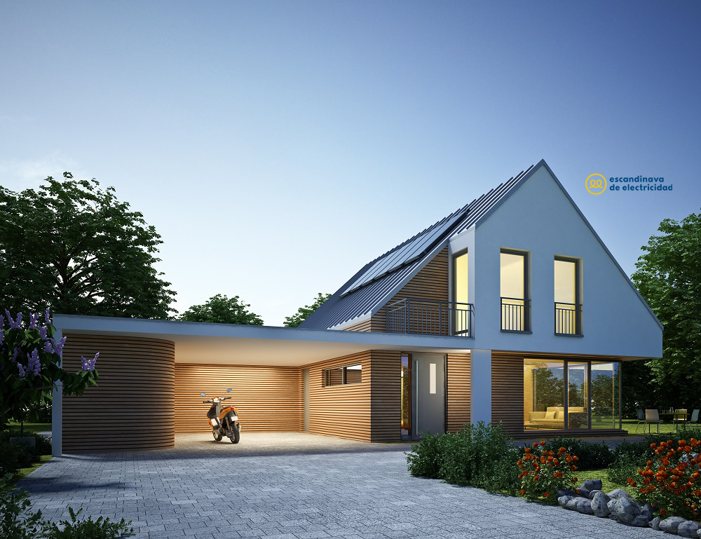 solar panels on roof