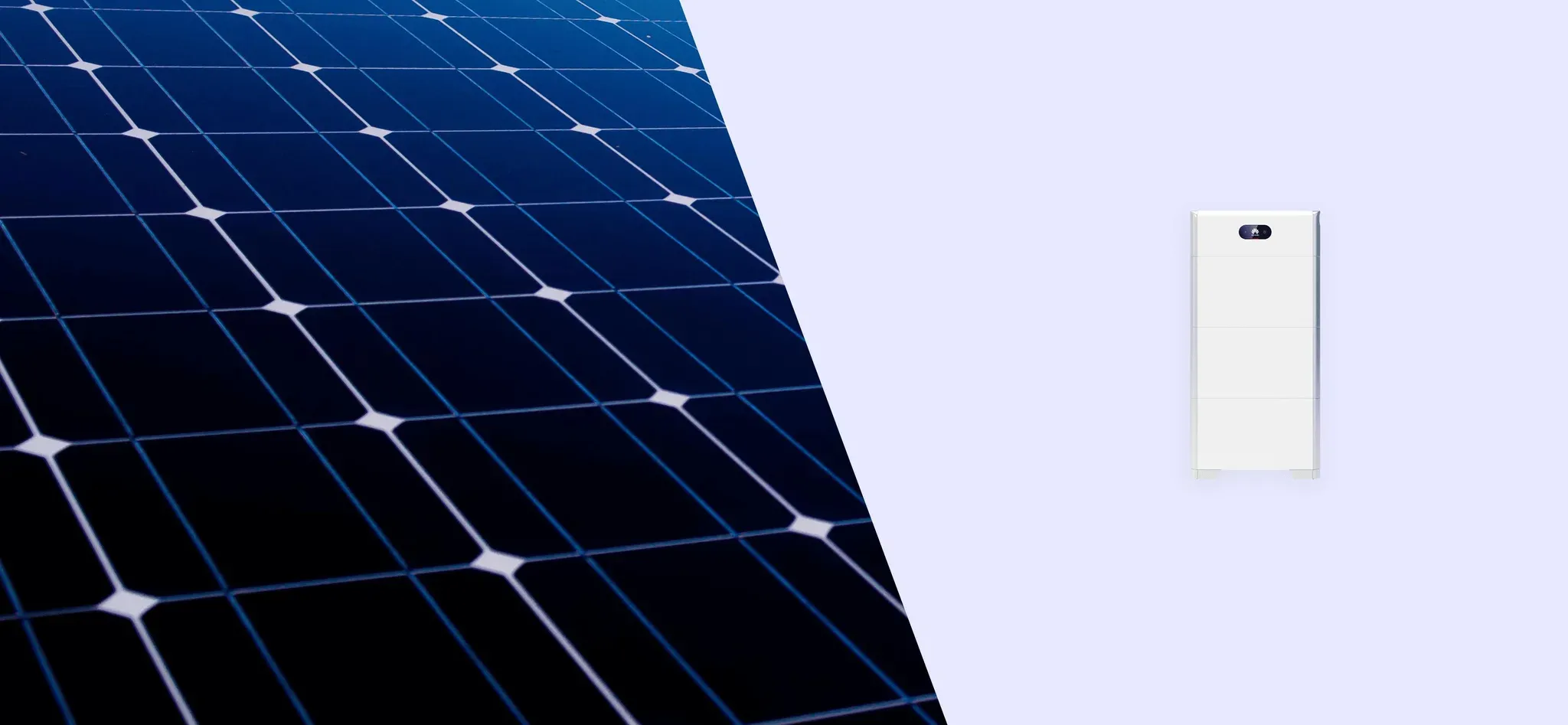 solcellsbatteri huawei luna2000 s1 på en närbild av solceller