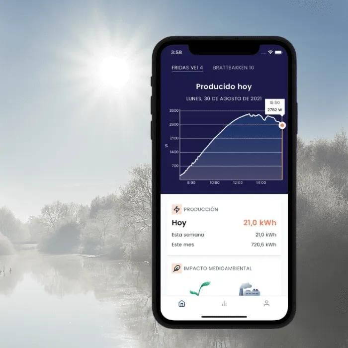app energía solar Otovo para el seguimiento de la producción fotovoltaica
