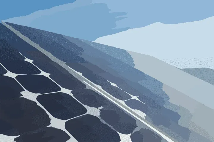 Panel solar viejo